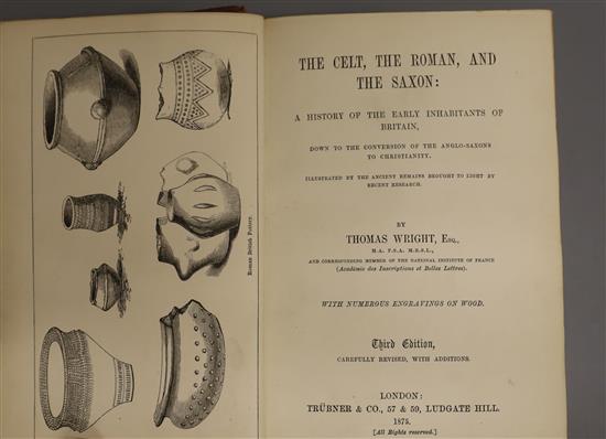 Ex-Libris Frederick Hendricks, F.S.S., F.S.A., Knight of Vasa,1893, two 19th century volumes,